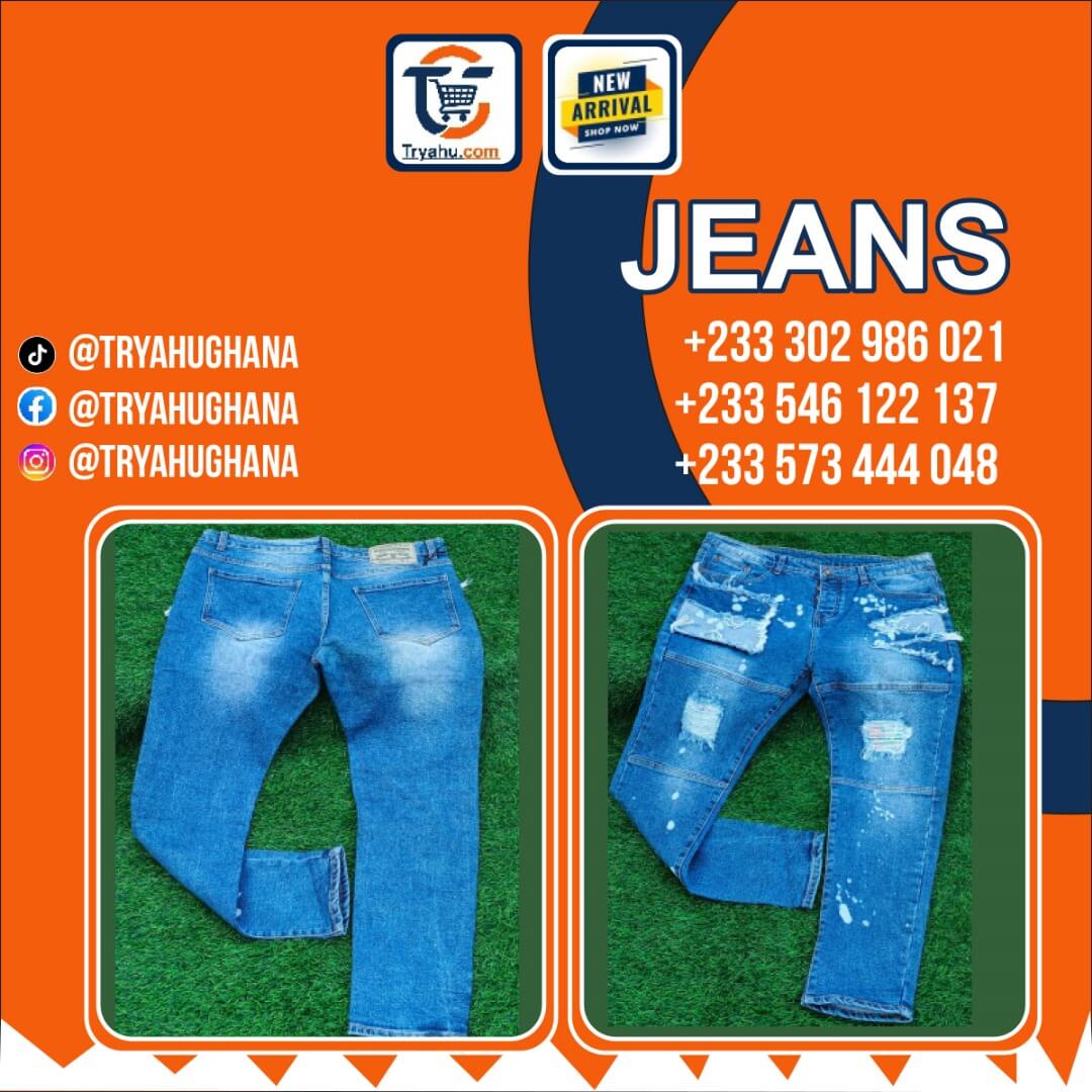 Men’s Stylish Jeans Trousers | Soft Stretch Fabric | Everyday Comfort | Tryahu Ghana